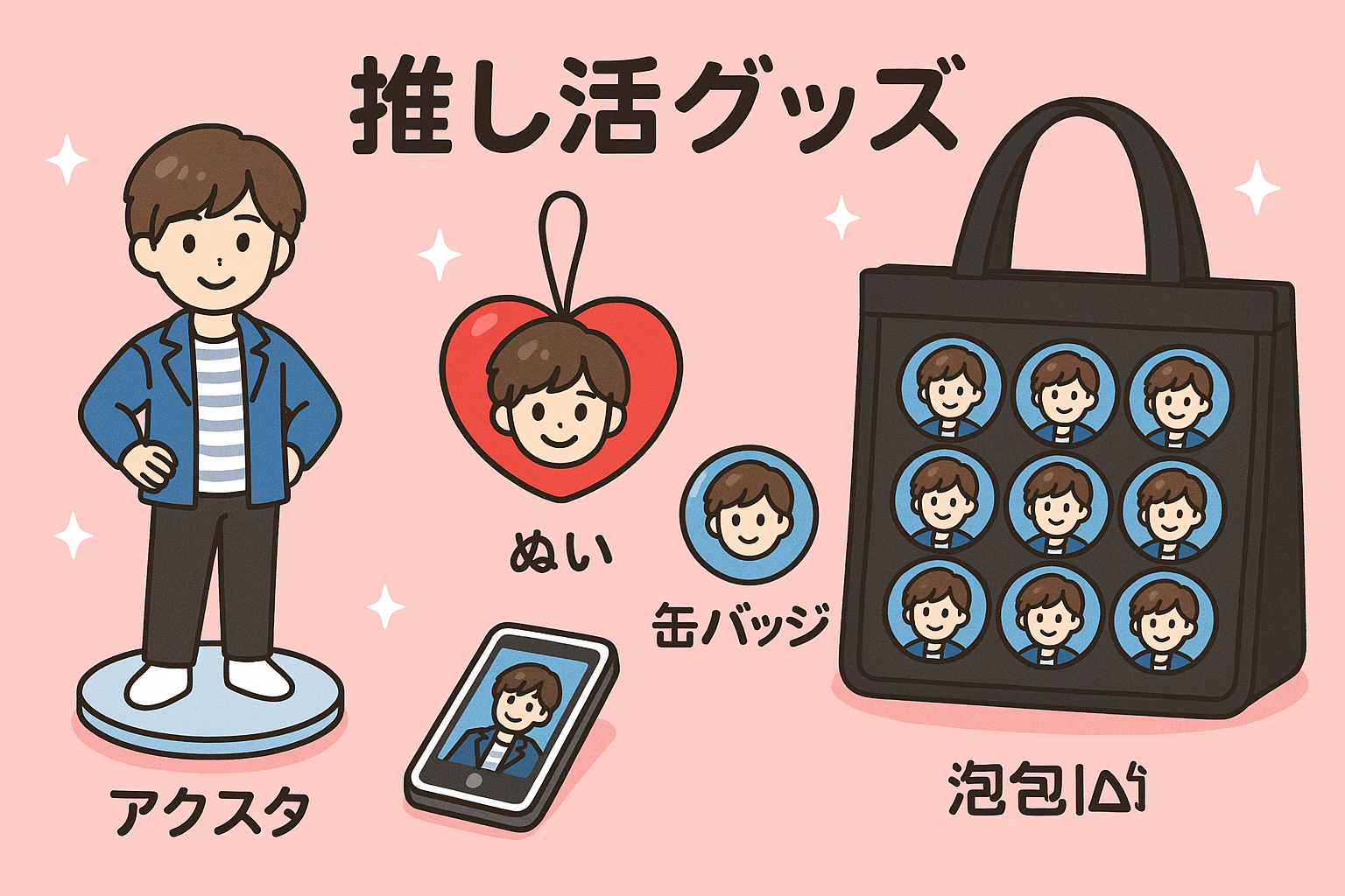 初心者向けの推し活グッズ（アクスタ・缶バ・ぬいなど）